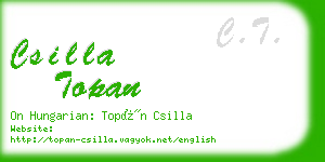 csilla topan business card
